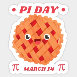 Pi Day March 14 Kawaii Pie Sticker